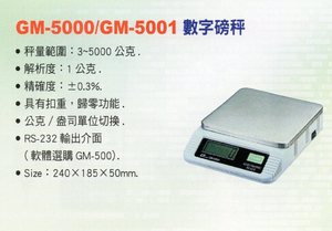 GM-5000/GM-5001數字磅秤